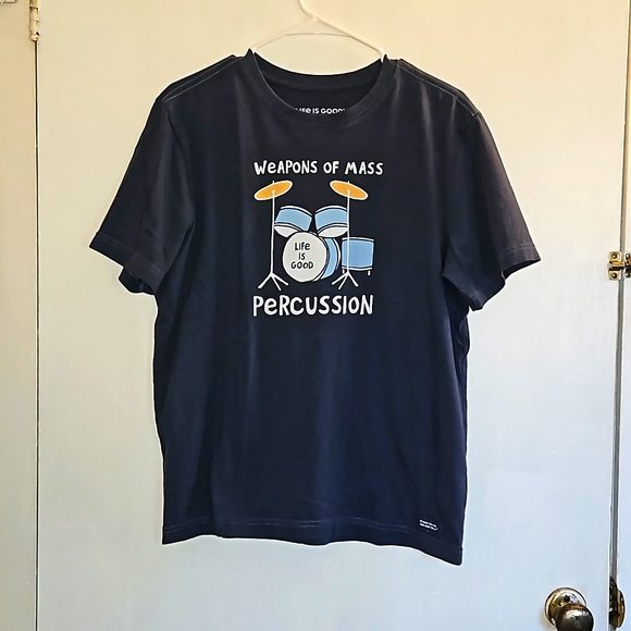 Life Is Good Other - Life is good tee "Weapons of mass percussion" men's small